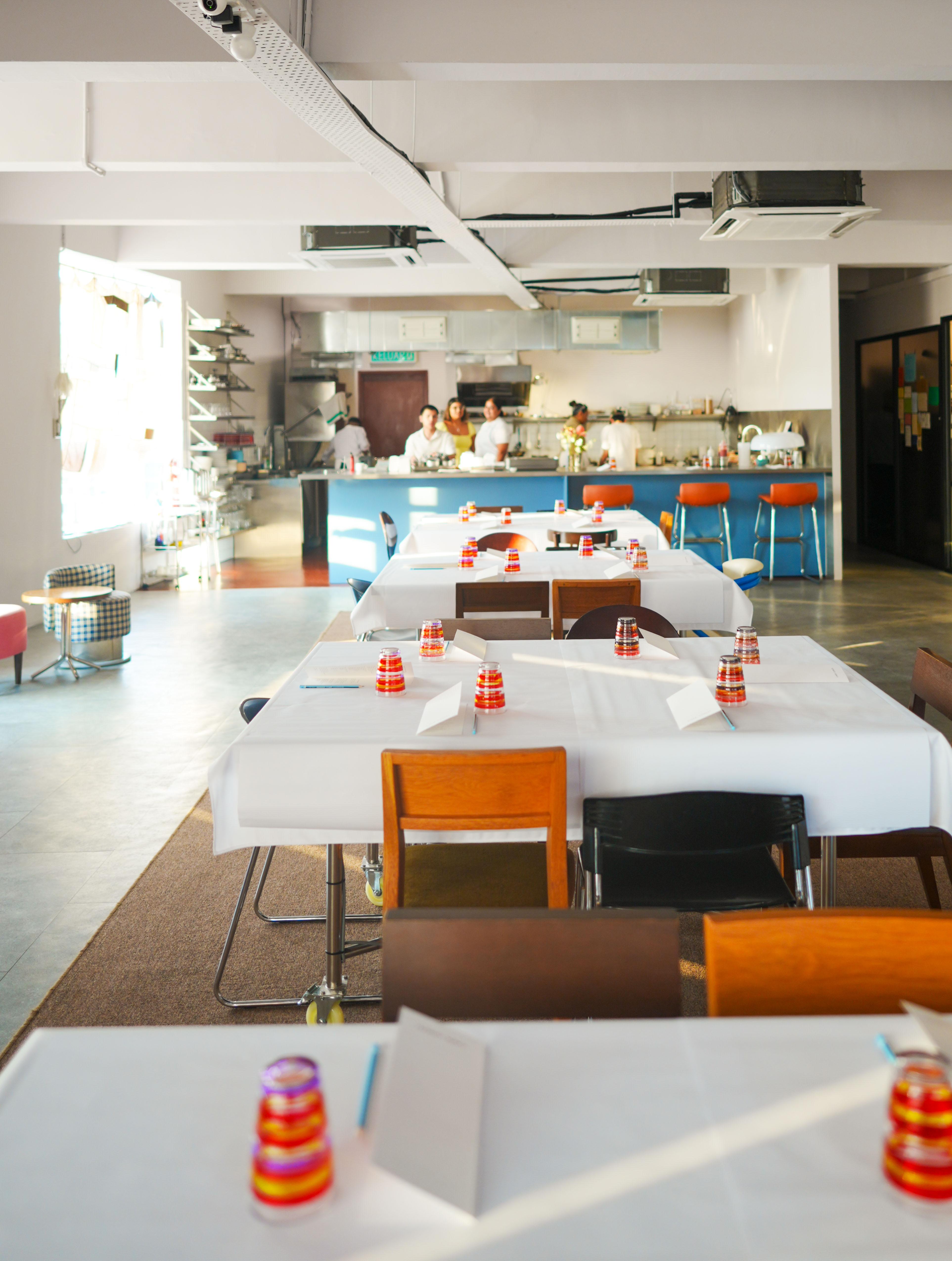 Cafe Conti interior and breakfast spread at Seksyen 17 Petaling Jaya, modelled on a European hotel breakfast