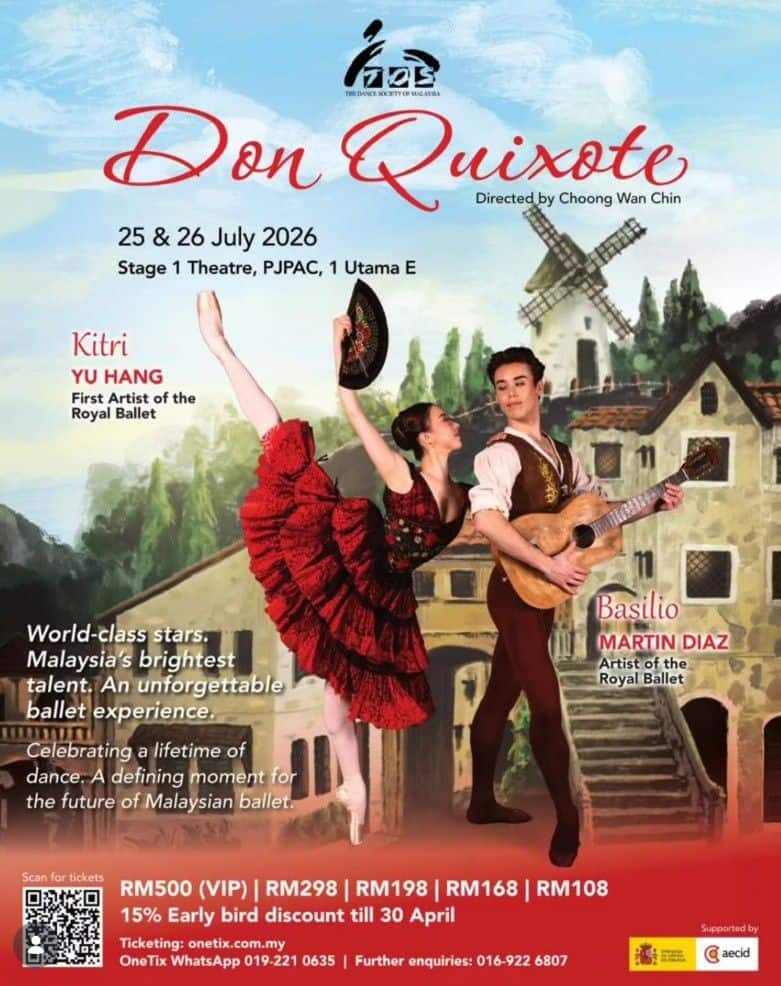 The Dance Society of Malaysia presents Don Quixote ballet at PJPAC 1 Utama