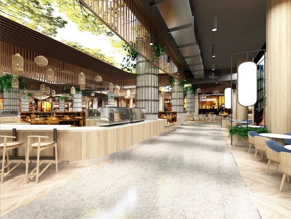 Artist impression of seating inside IPC Gourmet Hall at IPC Shopping Centre, Mutiara Damansara