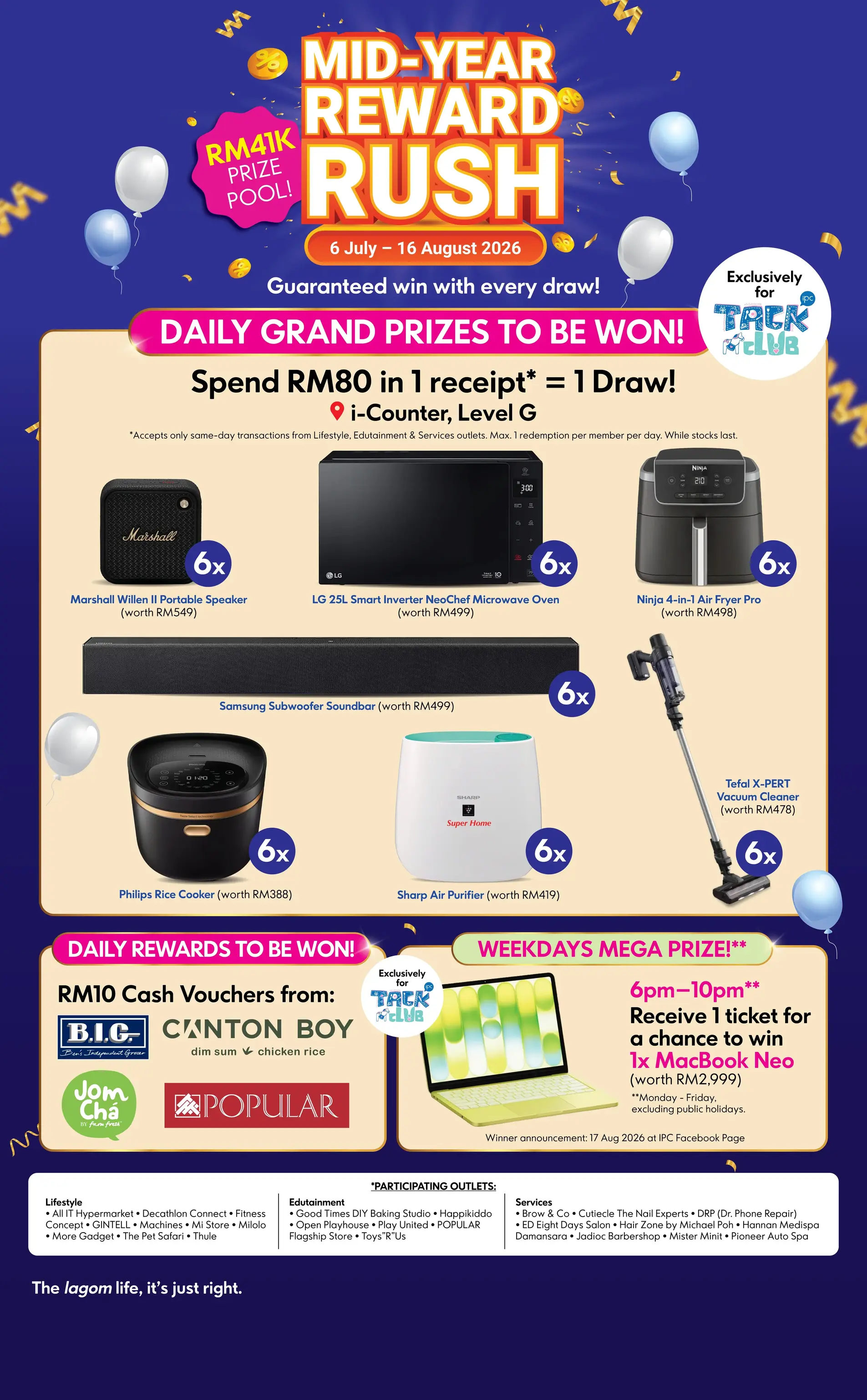 IPC Mid-Year Reward Rush: Shop RM80, Win Daily at Mutiara Damansara