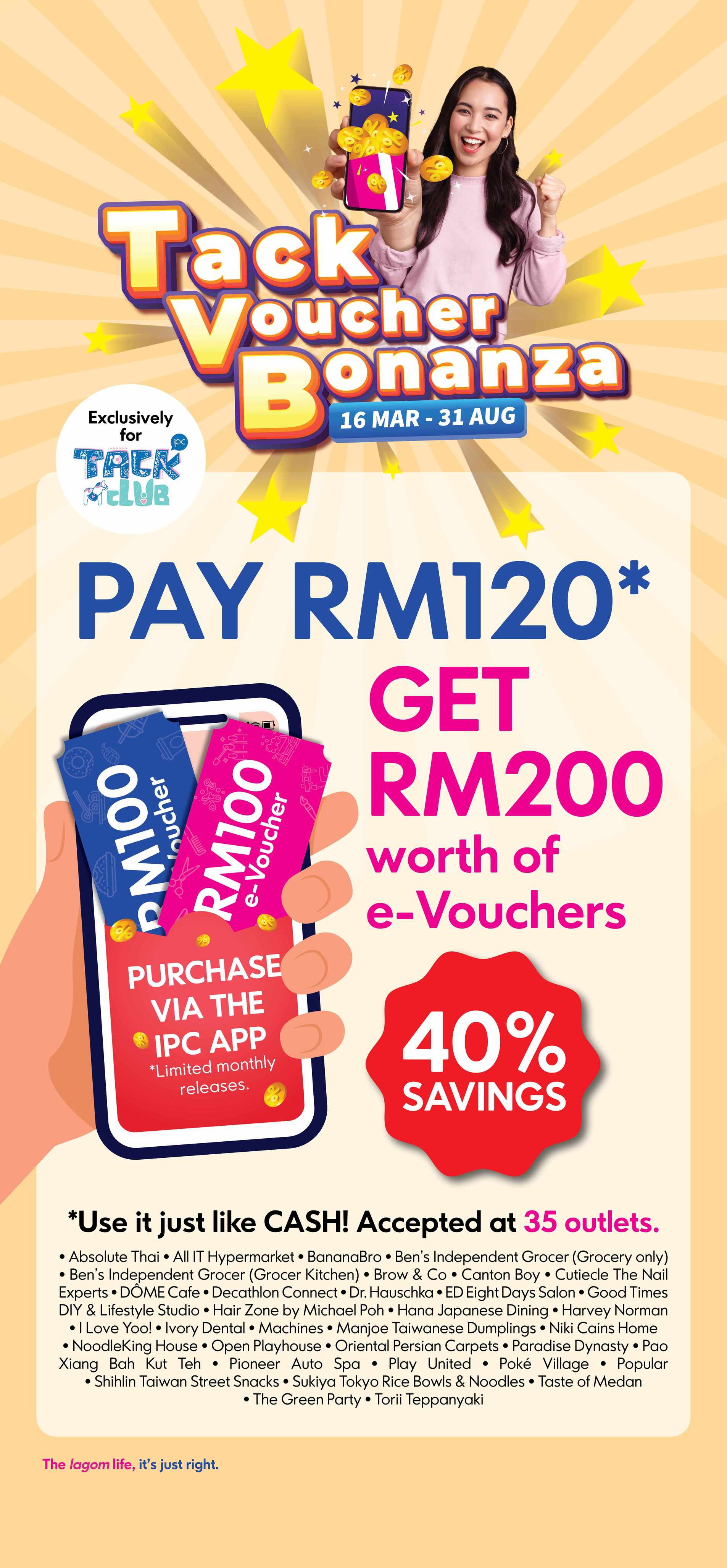 IPC Tack Voucher Bonanza promotion poster at IPC Shopping Centre Mutiara Damansara