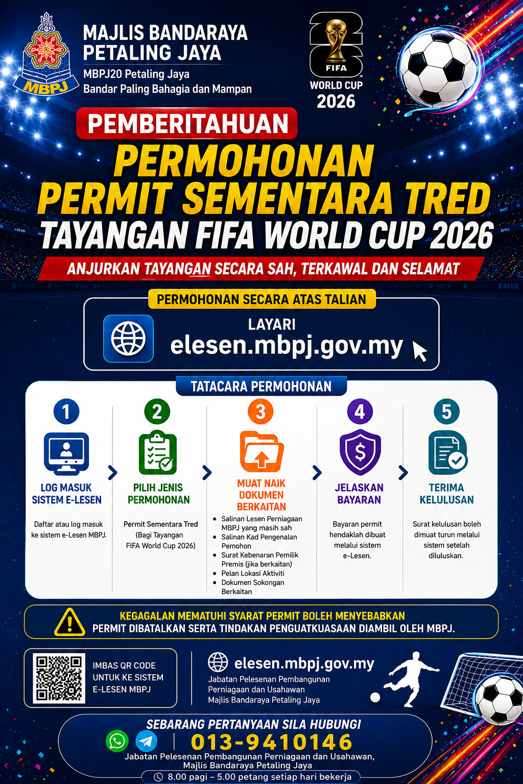 MBPJ Opens FIFA World Cup 2026 Screening Permits for PJ Businesses