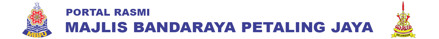 Majlis Bandaraya Petaling Jaya official portal header for the FIFA World Cup 2026 screening permit announcement