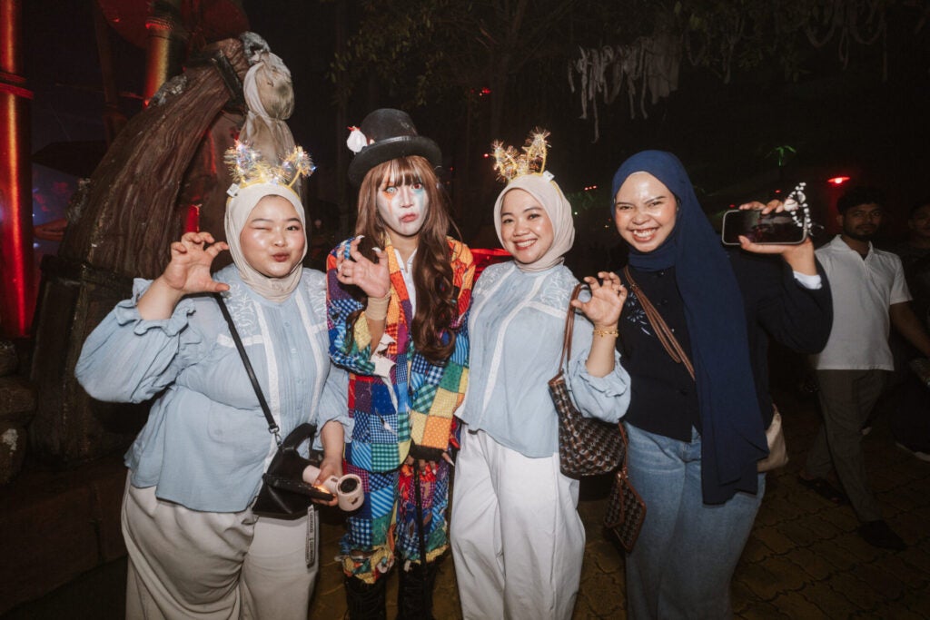 Night crowds at Sunway Lagoon during Nights of Fright 12 in Petaling Jaya