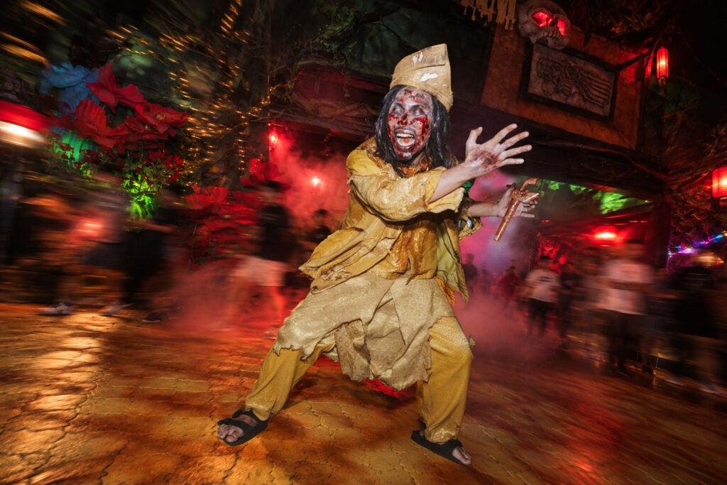 Scare actors in costume at Nights of Fright 12 APE-OCALYPSE, Sunway Lagoon, Petaling Jaya