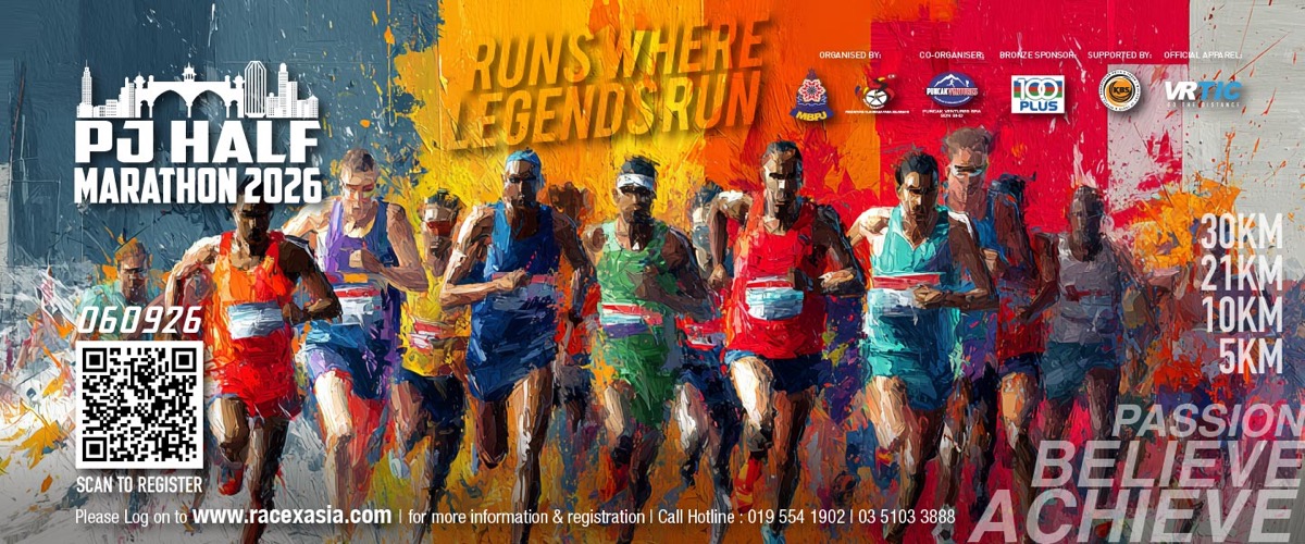 PJ Half Marathon 2026 RaceXasia banner for the Laman MBPJ event